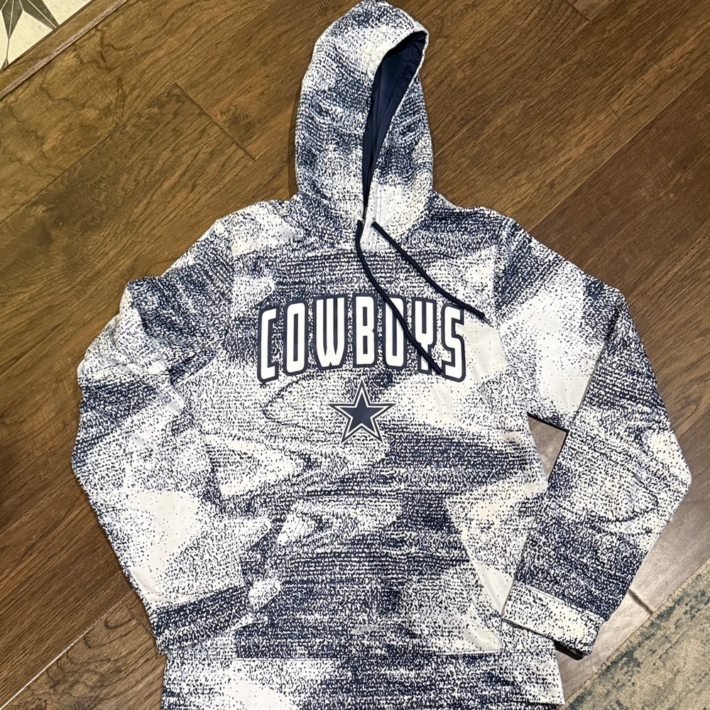 Cowboys Blue and White Men's Hoodie
